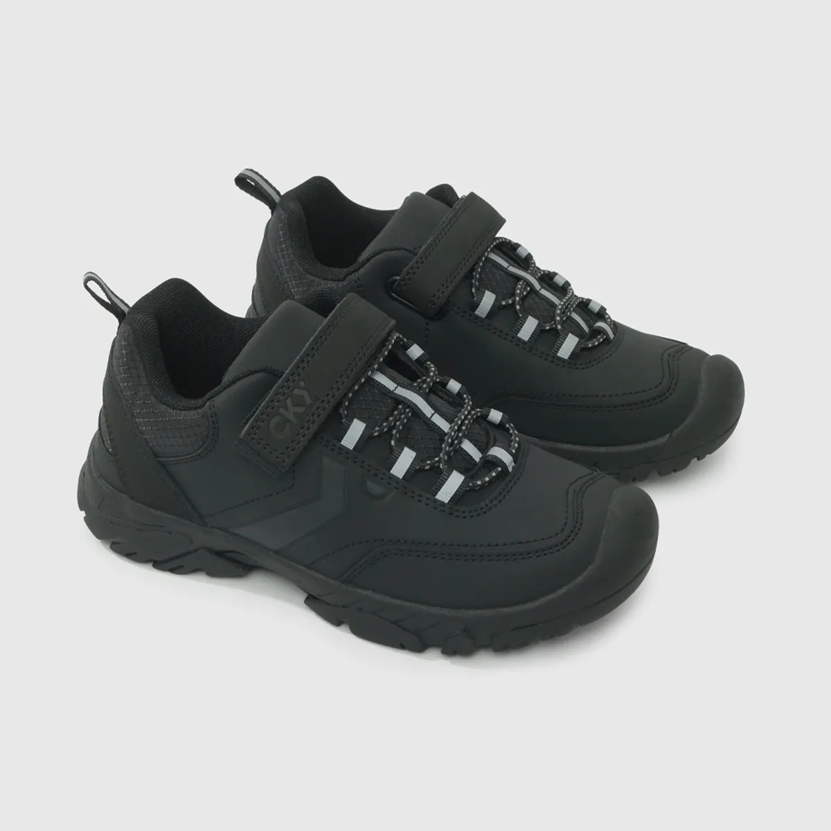 COLLOKY - Zapato Escolar Negro con Velcro para niño