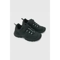 COLLOKY - Zapato Escolar Negro con Velcro para niño