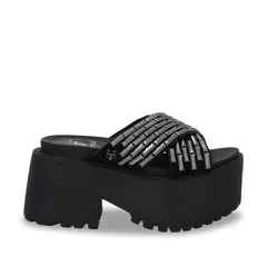 GOTTA - Sandalia Mujer Negra Plataforma 1567C