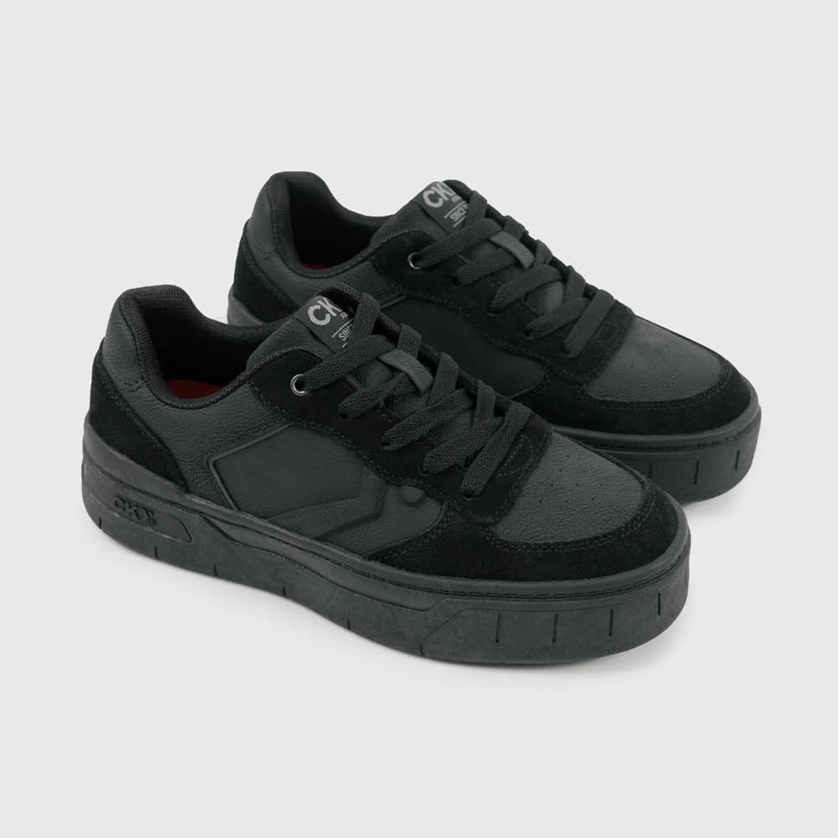 COLLOKY - Zapatillas Escolar Negra con Plataforma Niña 34 al 41