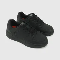 Zapatilla Escolar Negra con Cordón para niño