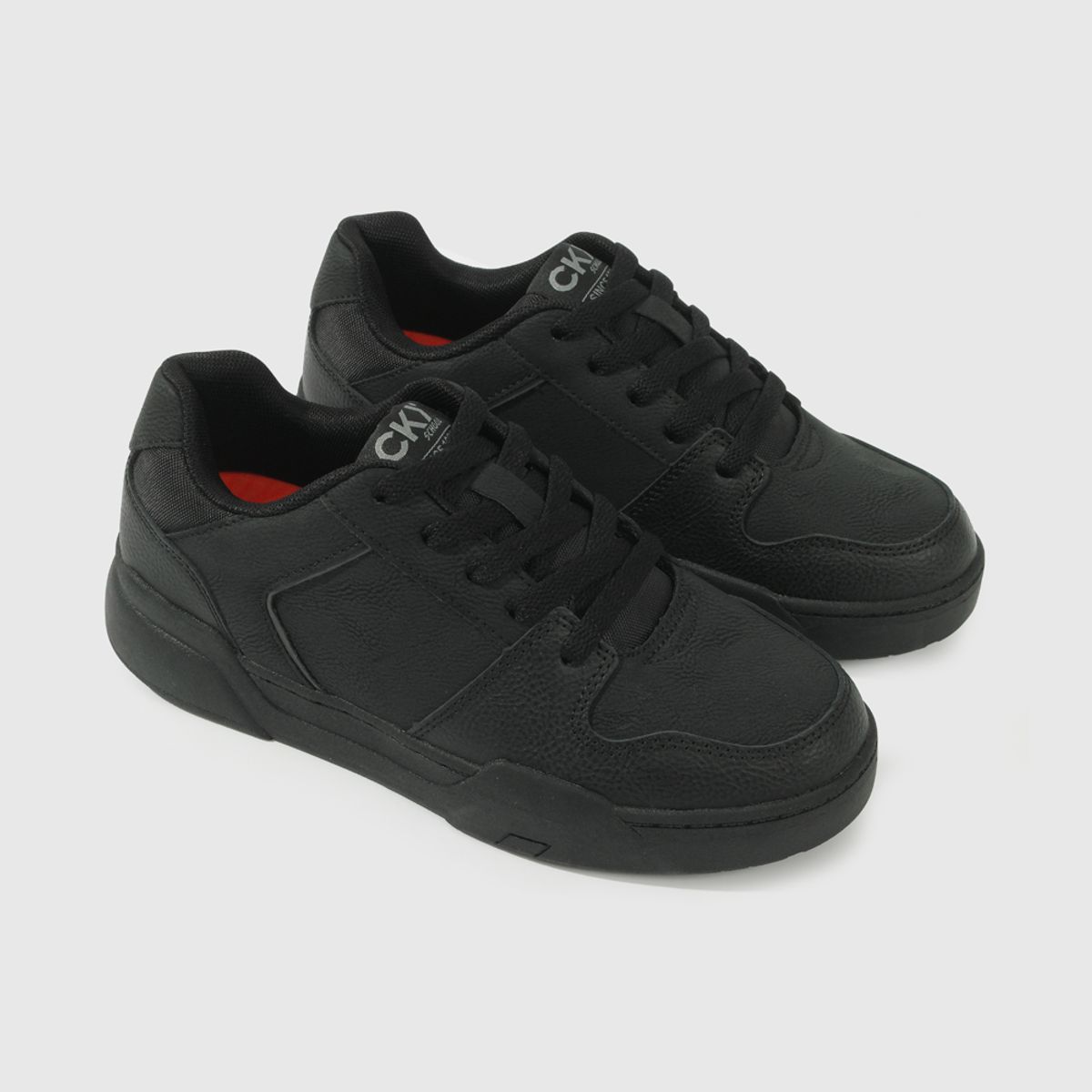 COLLOKY - Zapatilla Escolar Negra con Cordón para niño