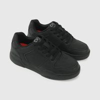 Zapatilla Escolar Negra con Cordón para niño