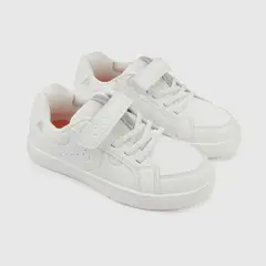 COLLOKY - Zapatilla Escolar Blanca con Velcro