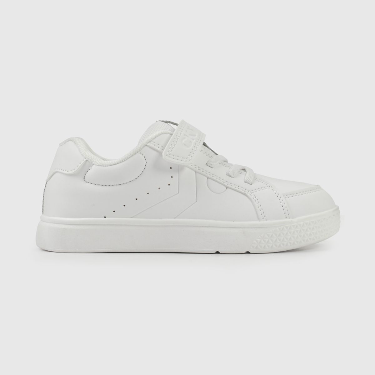 COLLOKY - Zapatilla Escolar Blanca con Velcro