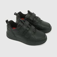 Zapatilla Escolar Negra con Velcro Unisex Junior