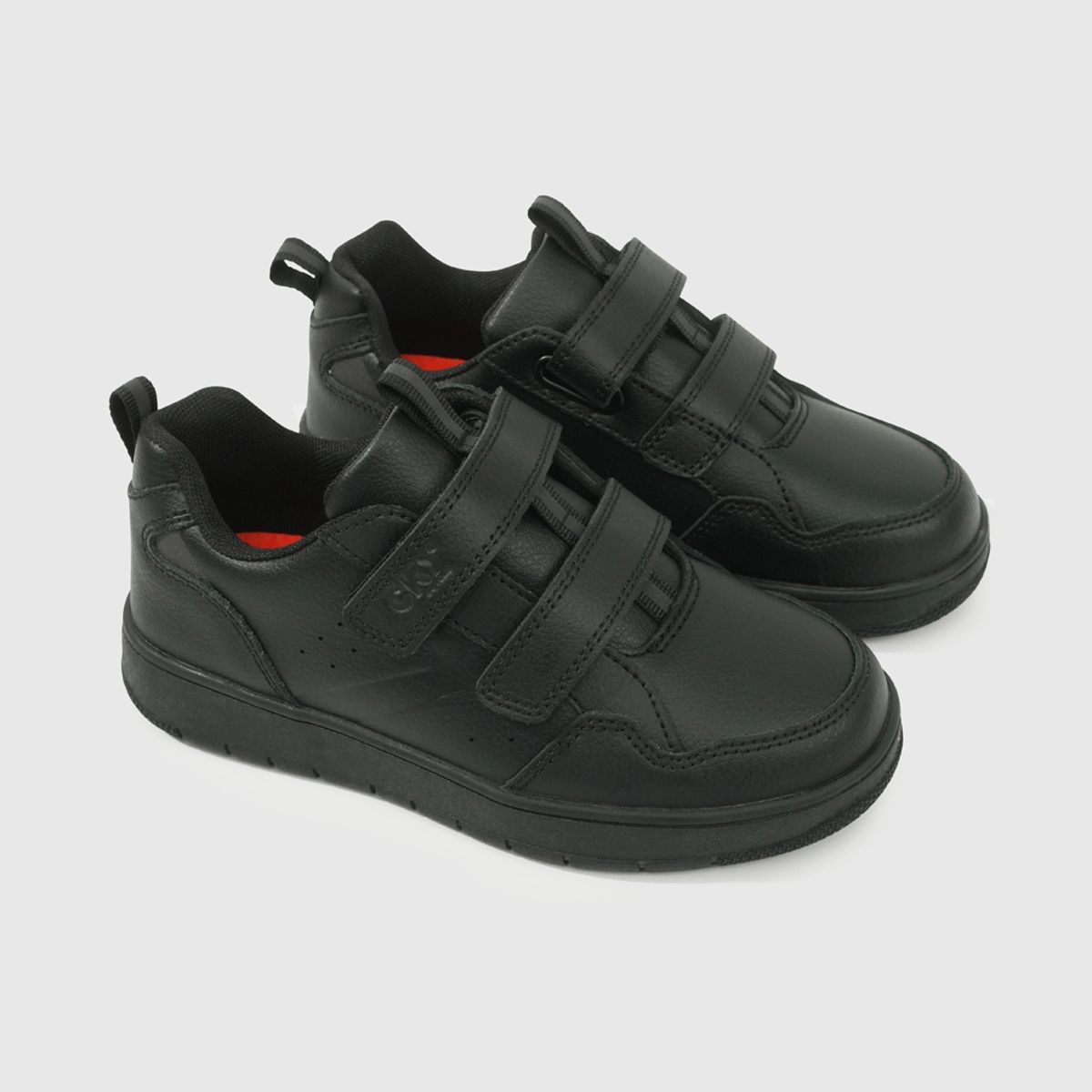 COLLOKY - Zapatilla Escolar Negra con Velcro Unisex Junior