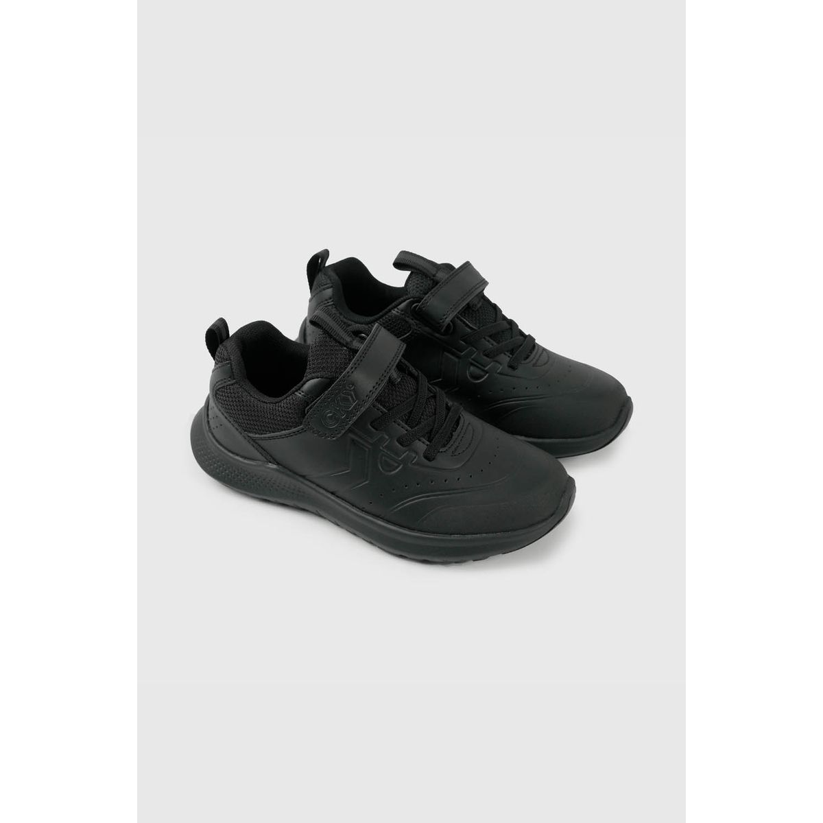 COLLOKY - Zapatilla Escolar Negra Unisex con Velcro Junior