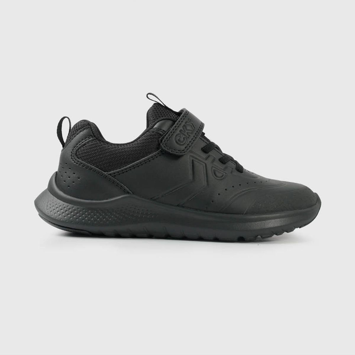 COLLOKY - Zapatilla Escolar Negra Unisex con Velcro Junior