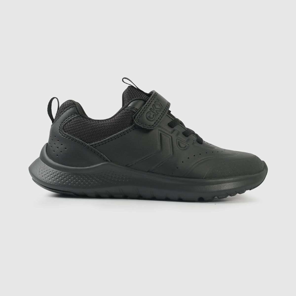 COLLOKY - Zapatilla Escolar Negra Unisex con Velcro Junior