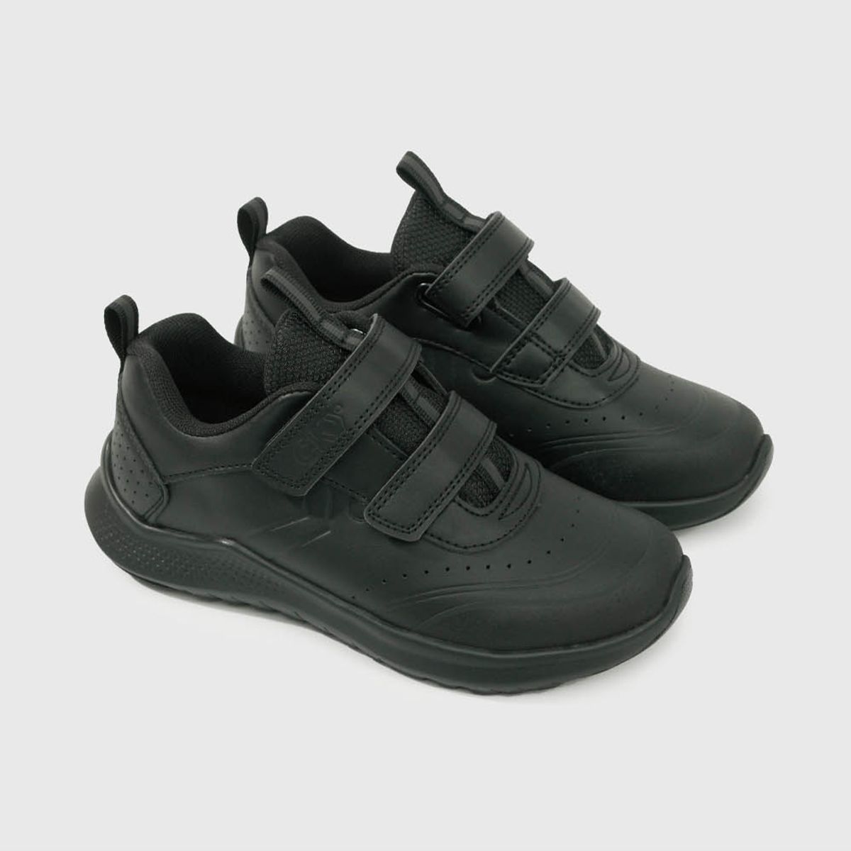 COLLOKY - Zapatilla Escolar Negra con Velcro Unisex diseño moderno