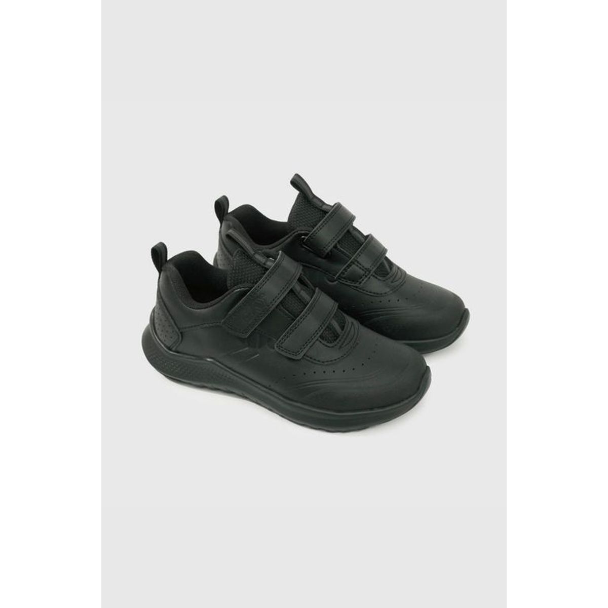 COLLOKY - Zapatilla Escolar Negra con Velcro Unisex diseño moderno