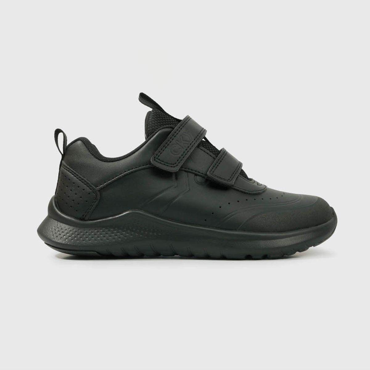 COLLOKY - Zapatilla Escolar Negra con Velcro Unisex diseño moderno