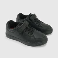 Zapatilla Escolar Unisex Negra con Velcro