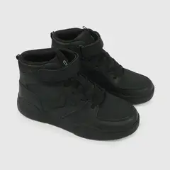 COLLOKY - Zapatilla Escolar Negra Caña Alta Unisex