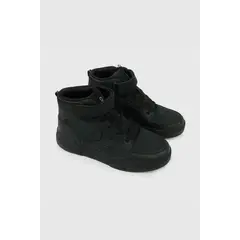 COLLOKY - Zapatilla Escolar Negra Caña Alta Unisex