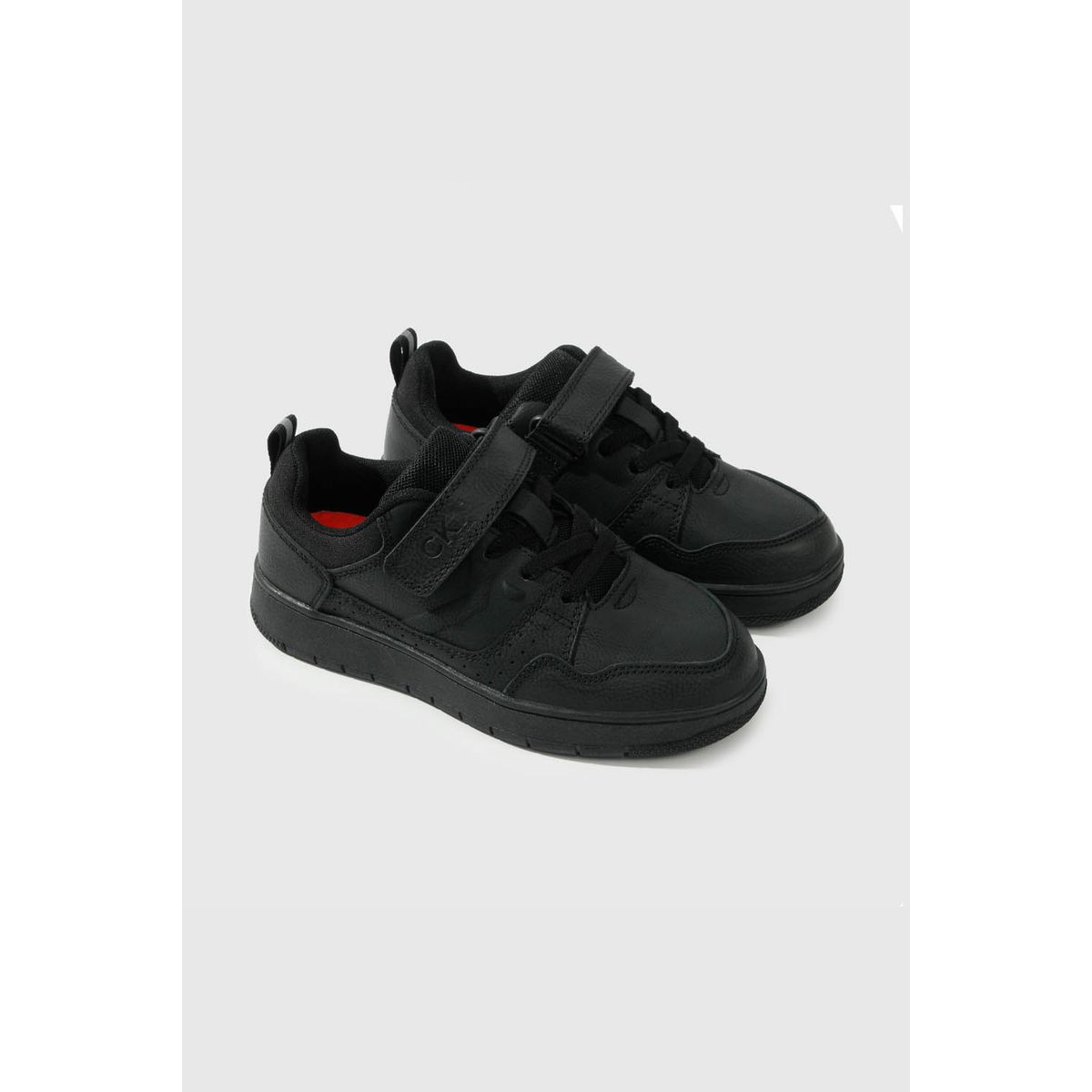 COLLOKY - Zapatilla Escolar Unisex Negra con Velcro Junior