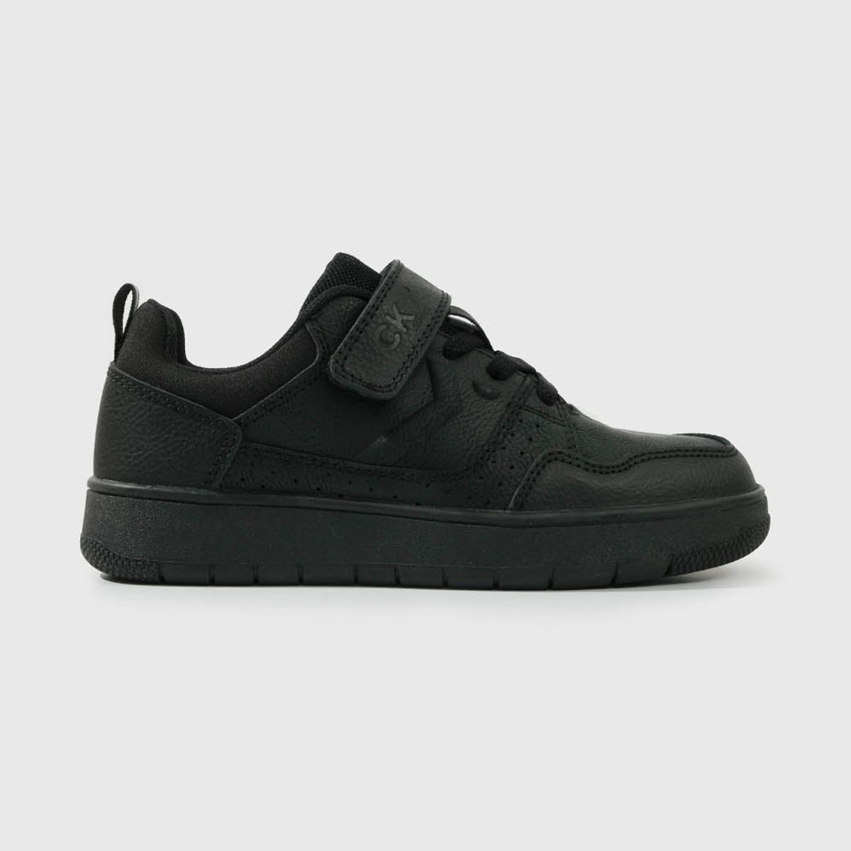 COLLOKY - Zapatilla Escolar Unisex Negra con Velcro Junior