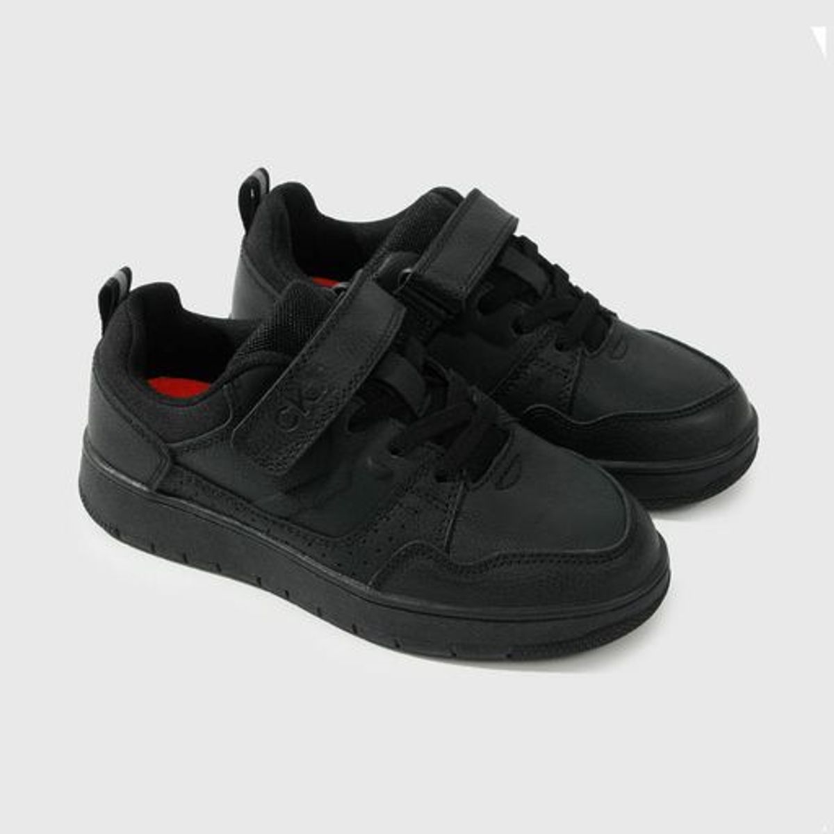 COLLOKY - Zapatilla Escolar Unisex Negra con Velcro Junior