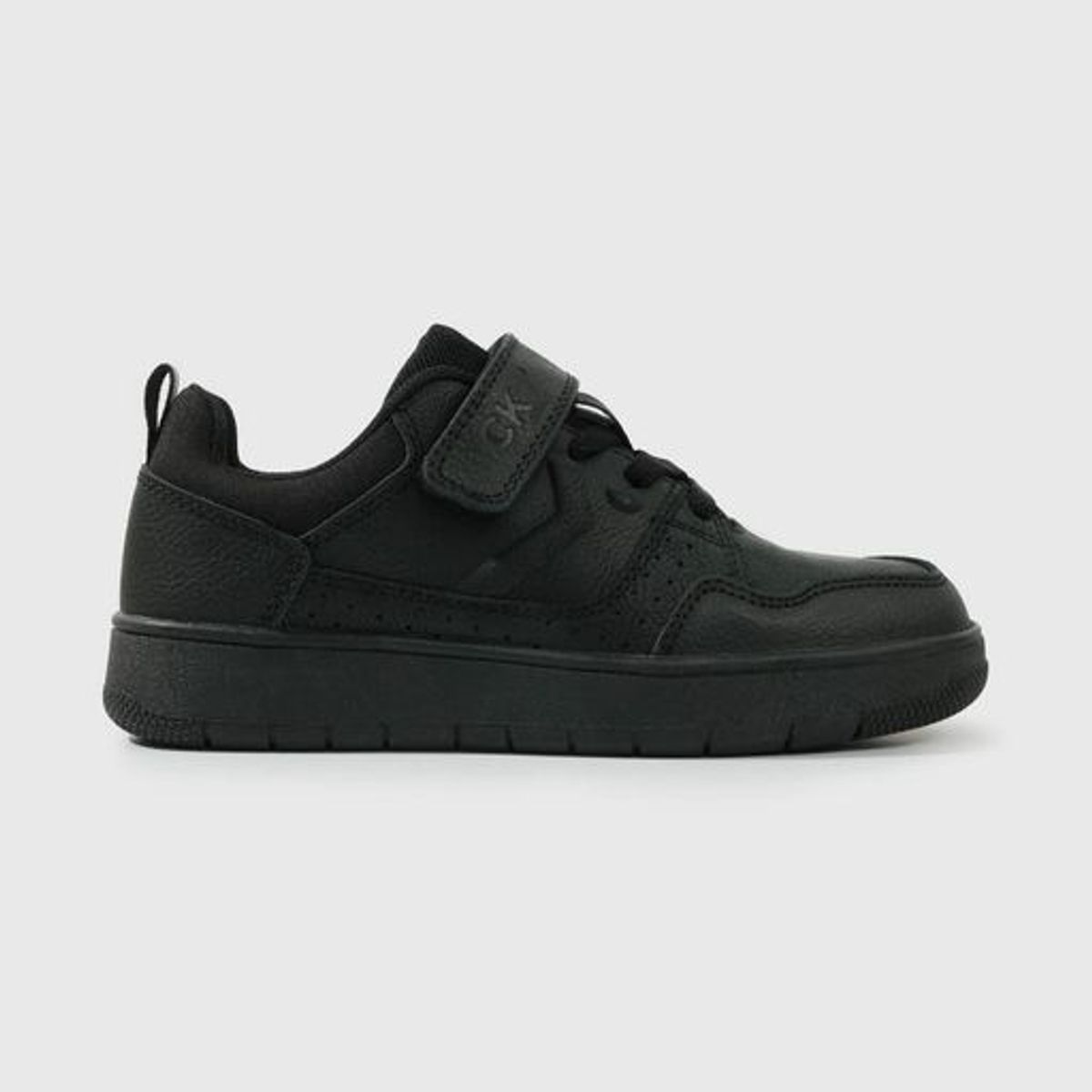 COLLOKY - Zapatilla Escolar Unisex Negra con Velcro Junior