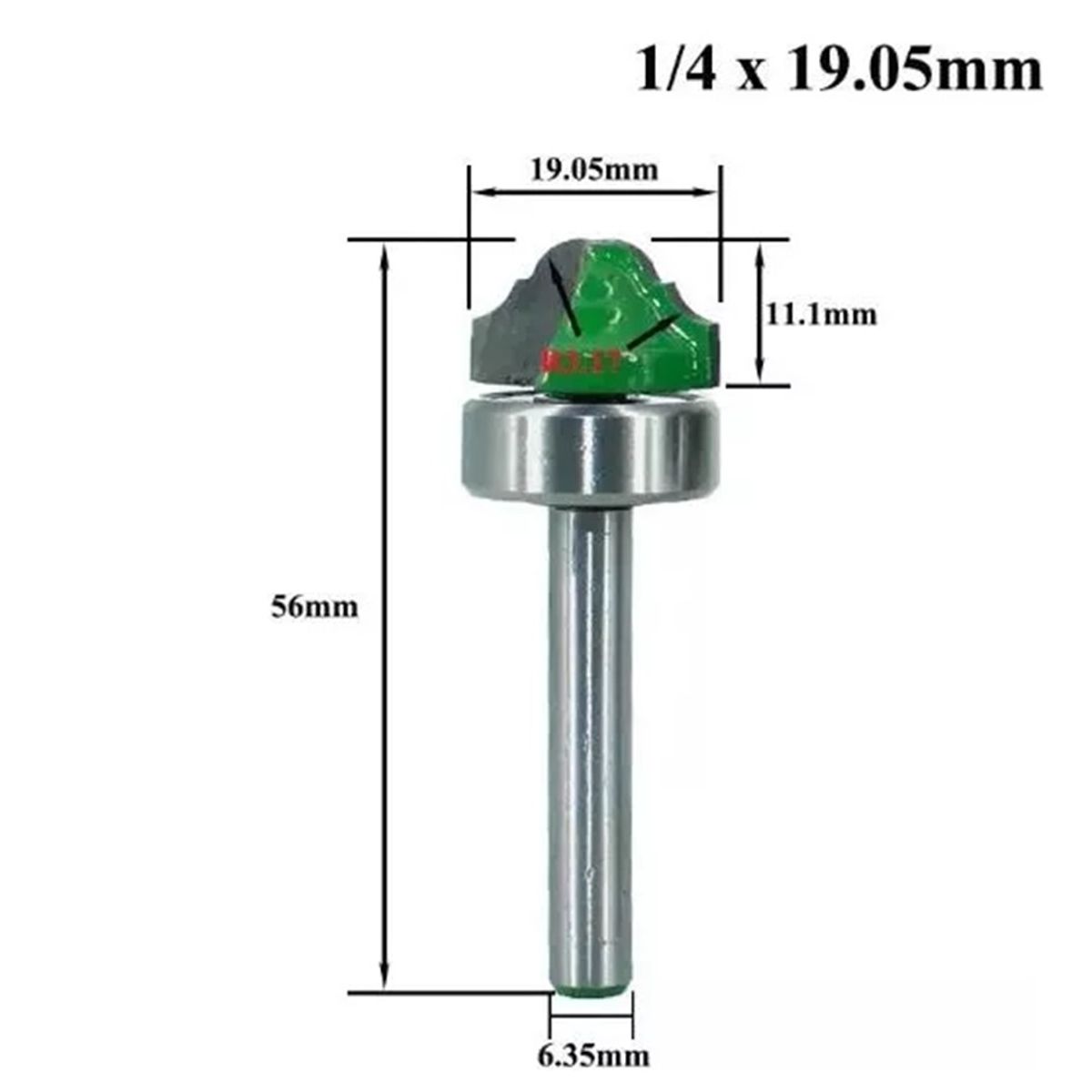 GENERICO - Fresa Madera Moldura Tablero Toma ¼ x 19.5 mm