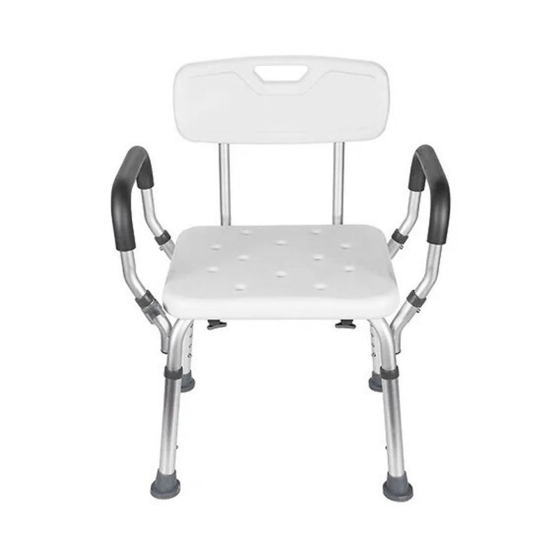 GENERICO - Silla De Ducha Con Apoya Brazos Respaldo Para Baño Ajustable