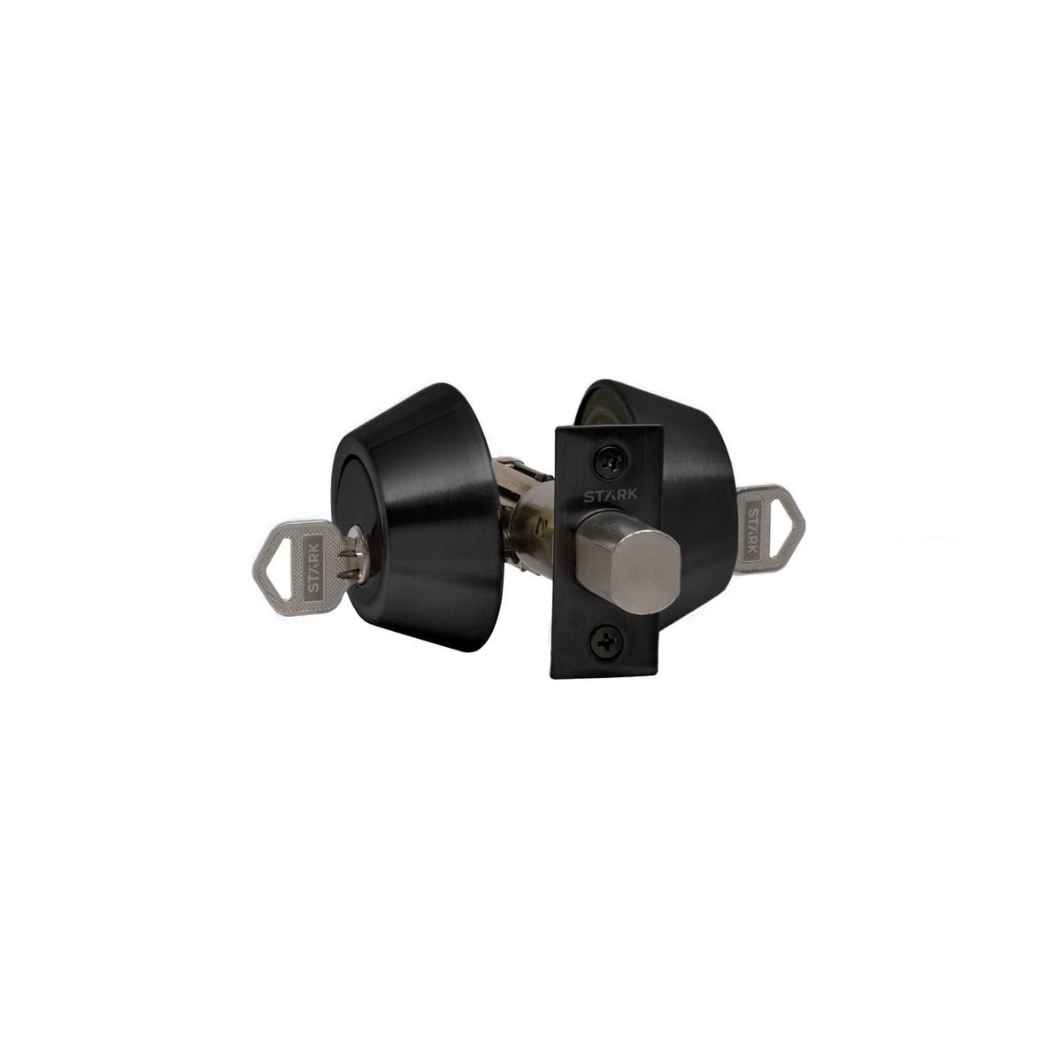GENERICO - Cerrojo de seguridad cilindro exterior e int Negro mate Stärk Design