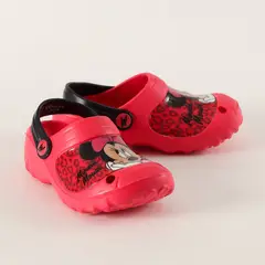 DISNEY - Zueco de Eva Niña Animal Print Minnie Rojo