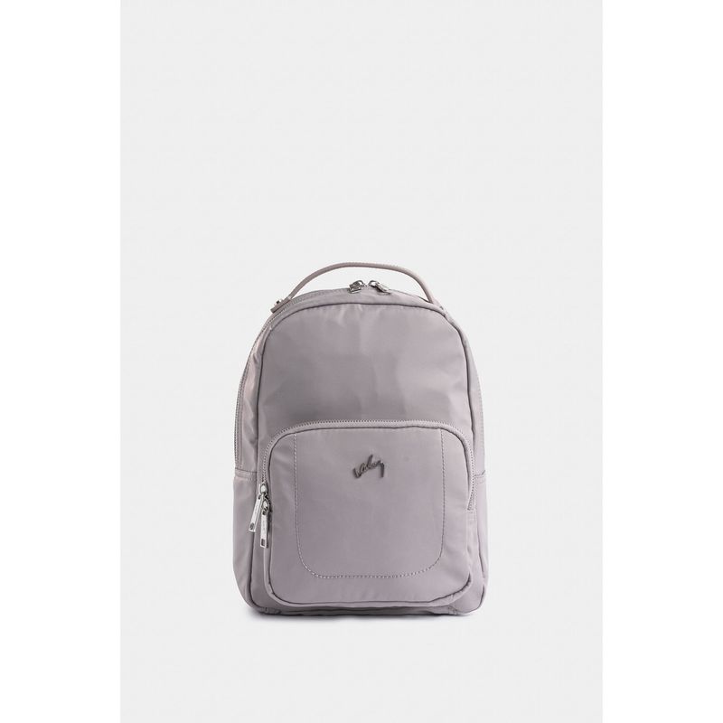 VELEZ - Vélez Morral Púrpura Pequeño Lona Mujer Manija Cuero Gris