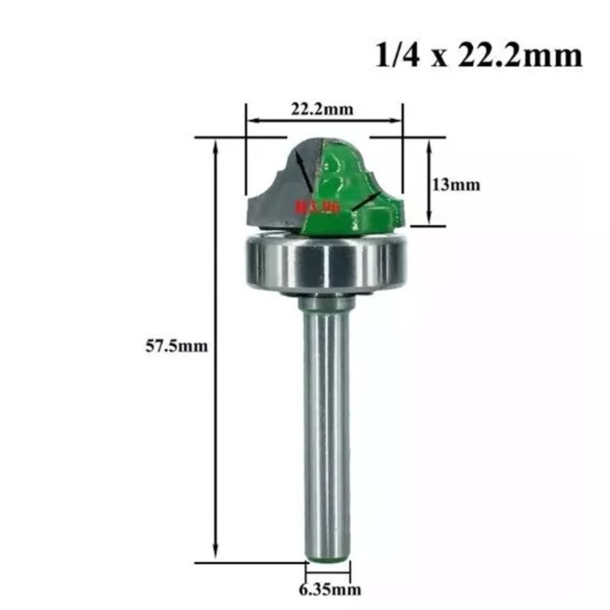 GENERICO - Fresa Madera Moldura Tablero Toma ¼ x 22.2 mm