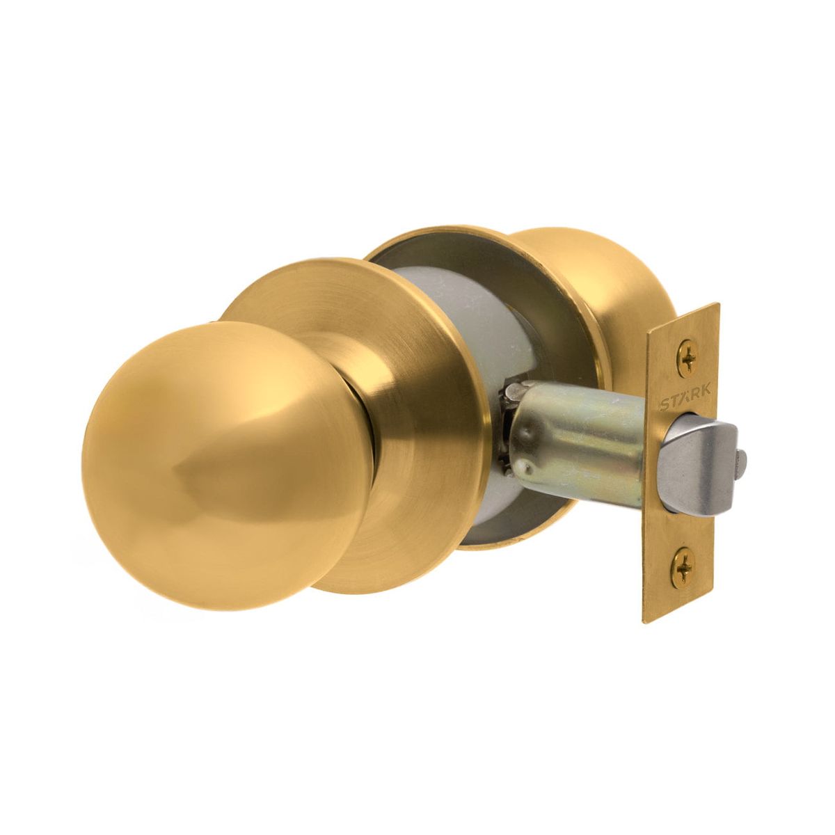 GENERICO - Cerradura de pomo cilíndrica simple paso Bronce pulido Stärk Design