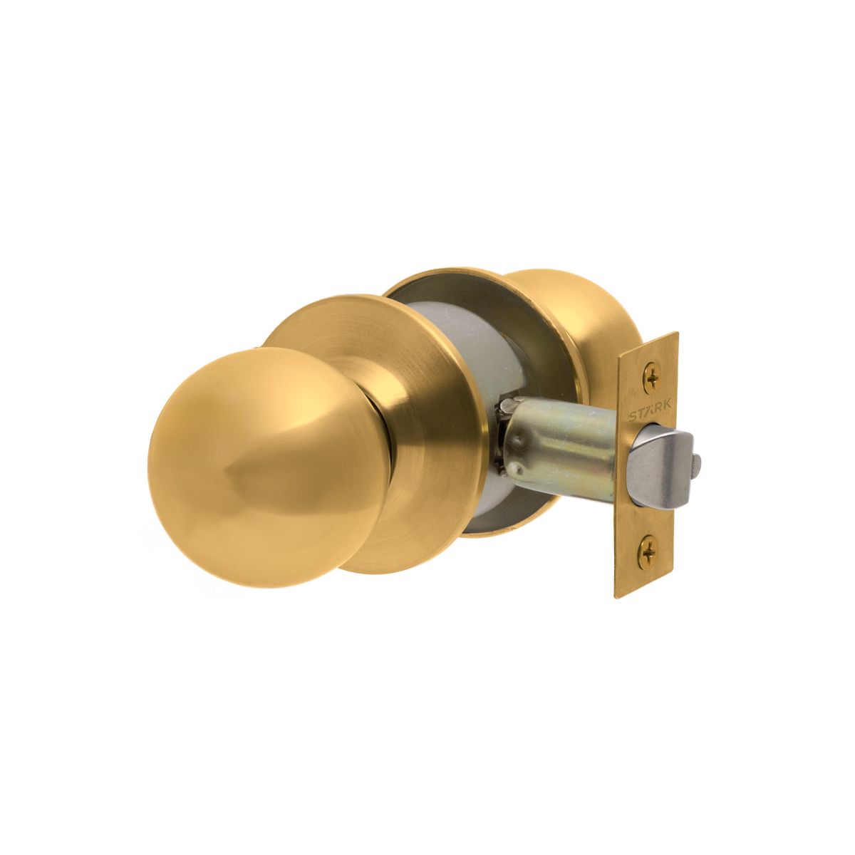 GENERICO - Cerradura de pomo cilíndrica simple paso Bronce pulido Stärk Design