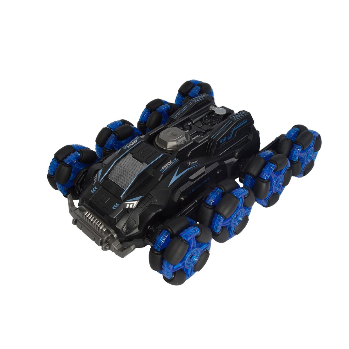 GENERICO - Auto RC control remoto gestual 8 ruedas transformable Azul