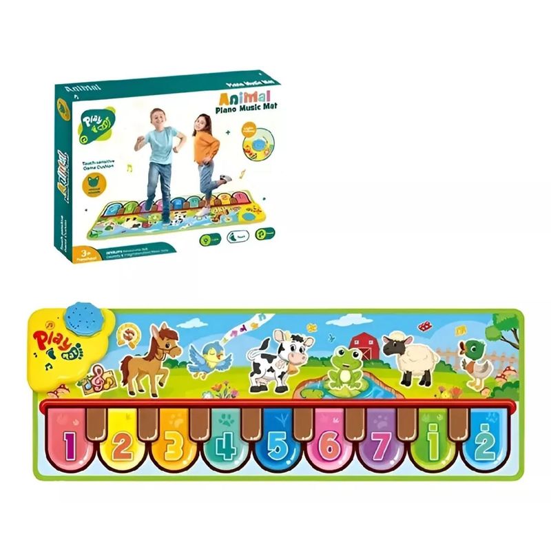 GENERICO - Alfombra Musical Piano Para Bebes Juega Aprende Animalitos