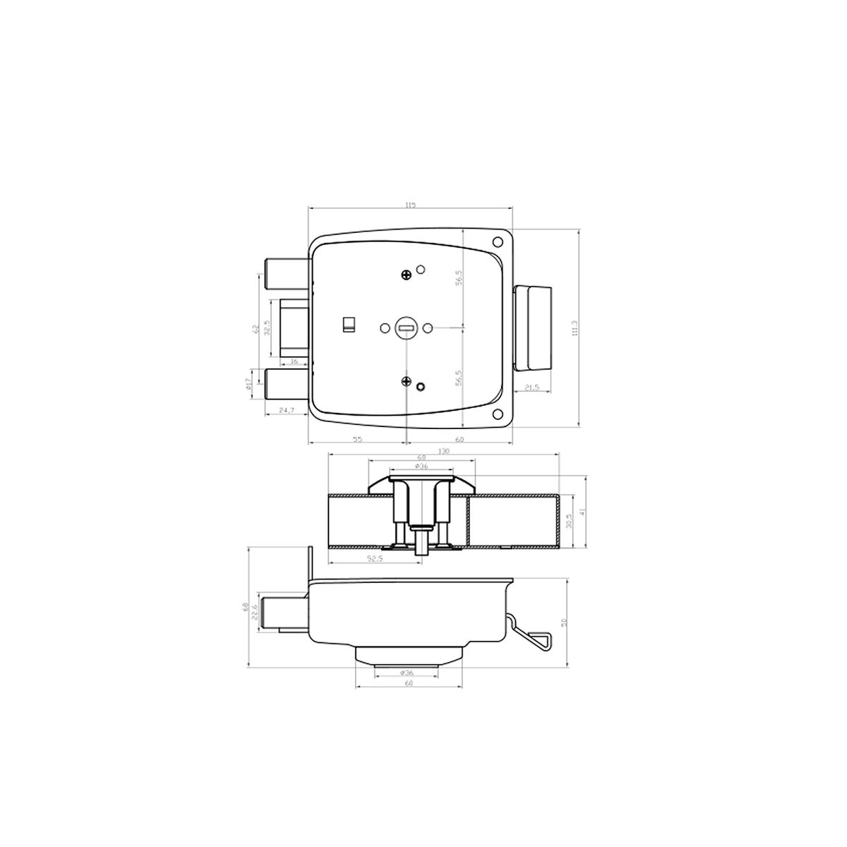 GENERICO - Cerradura de sobreponer mecánica puertas abatir metal madera Stärk De
