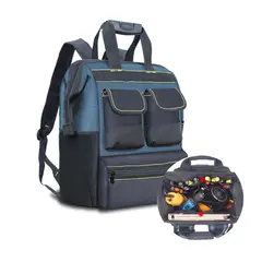 GENERICO - Mochila Bolso Porta Herramientas 20 Bolsillos Reforzada