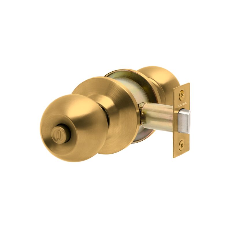 GENERICO - Cerradura de pomo cilíndrica Baño - Dormitorio Bronce Stärk Design