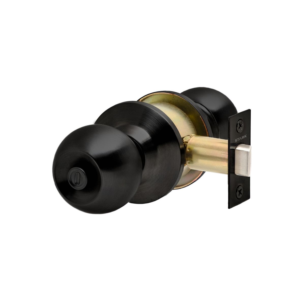 GENERICO - Cerradura de pomo cilíndrica Baño - Dormitorio Negro mate Stärk Design