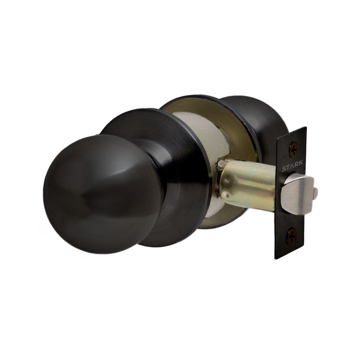 GENERICO - Cerradura de pomo cilíndrica simple paso Negro mate Stärk Design