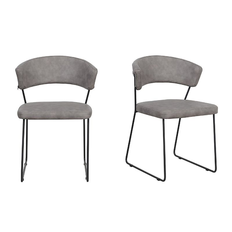 WHITE MARKET - Pack x 2 Unidades Sillas Anne-Claire Gris