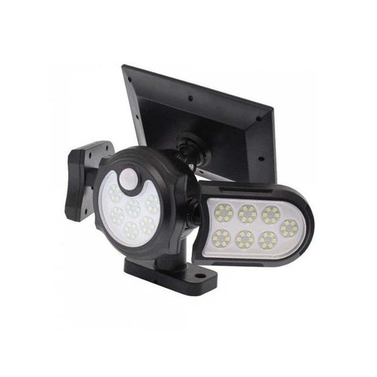 GENERICO - Foco Triple Cabezal Ajustable Sensor Movimientos Solar