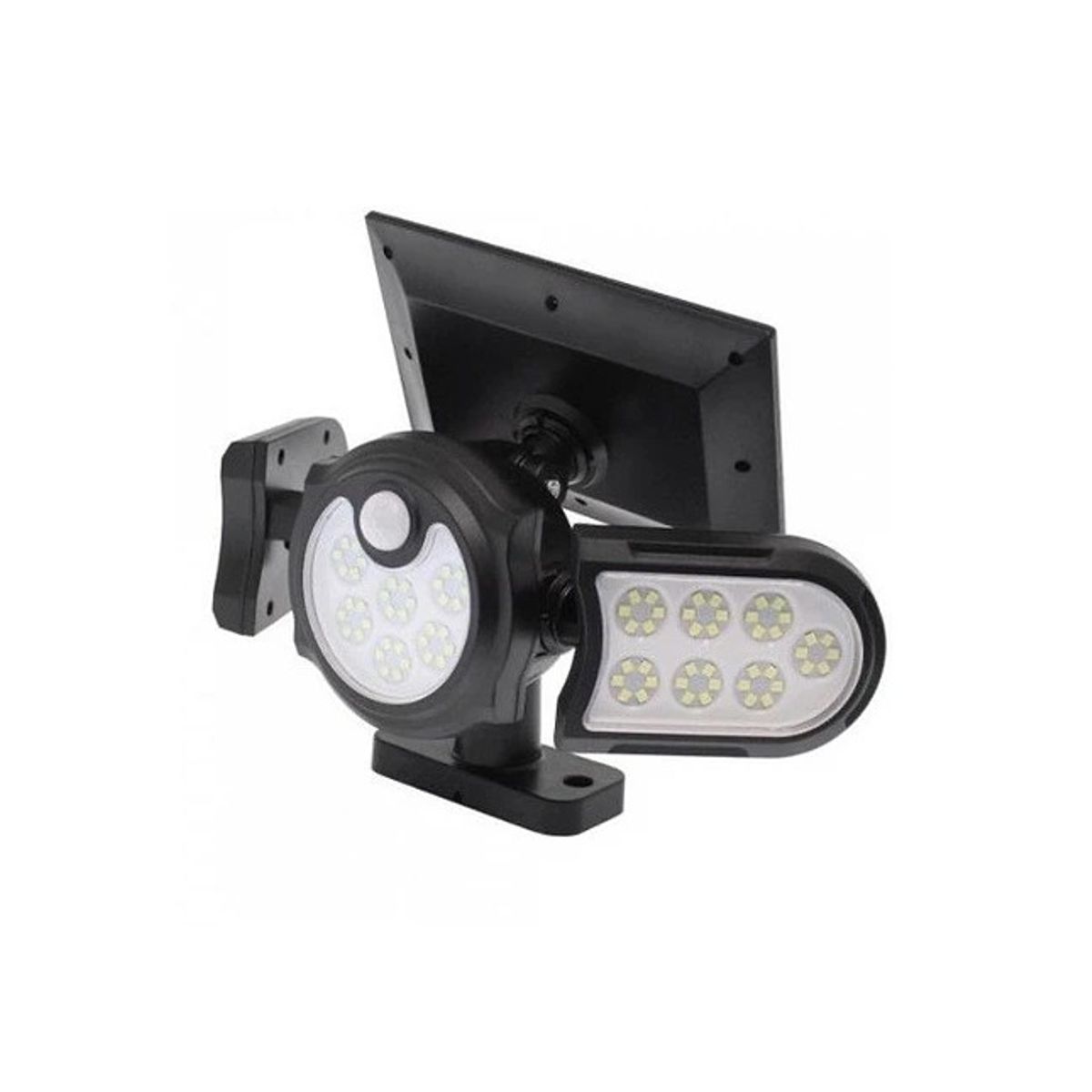 GENERICO - Foco Triple Cabezal Ajustable Sensor Movimientos Solar