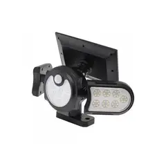 GENERICO - Foco Triple Cabezal Ajustable Sensor Movimientos Solar