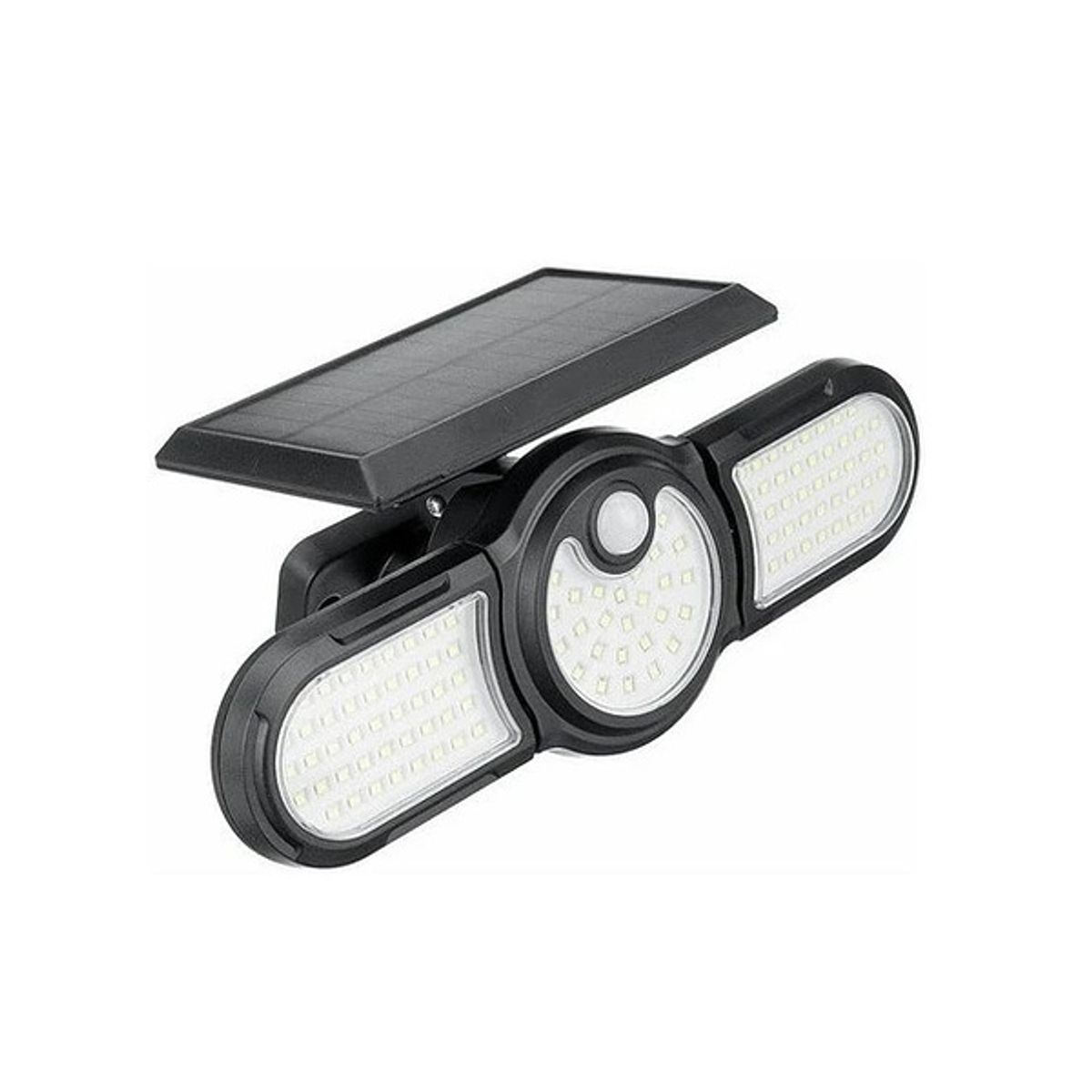 GENERICO - Foco Triple Cabezal Ajustable Sensor Movimientos Solar