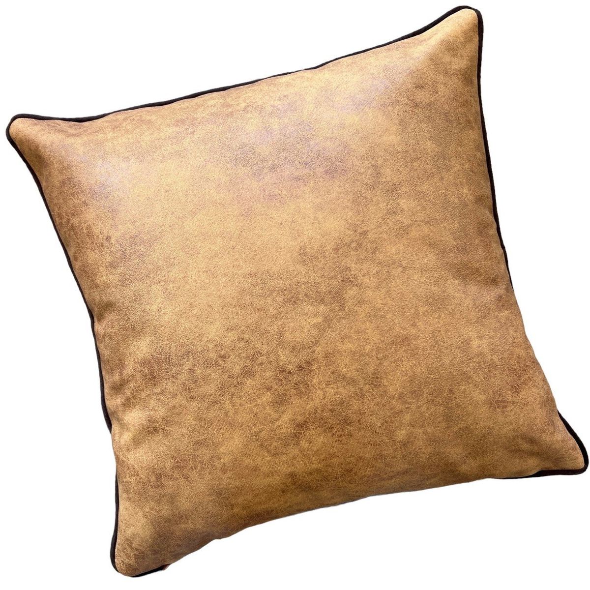 MANDIRHOME - Funda Cojín Eco Cuero Camel