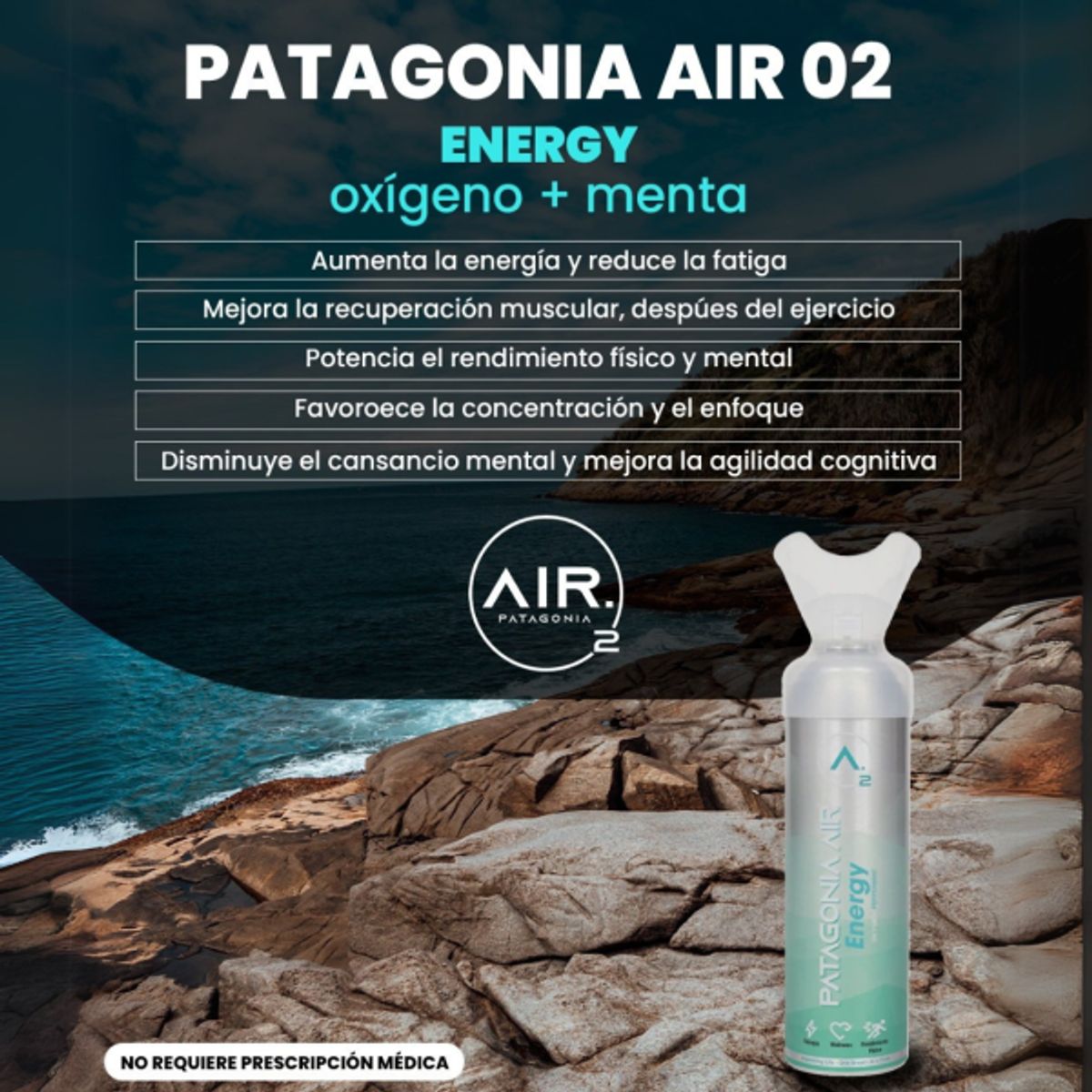 PATAGONIA AIR - Oxigeno Portatil - Energy  Menta