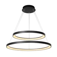BOSCO - LAMPARA COLGANTE DUO VIDAL NEGRO MATE Ø78CM