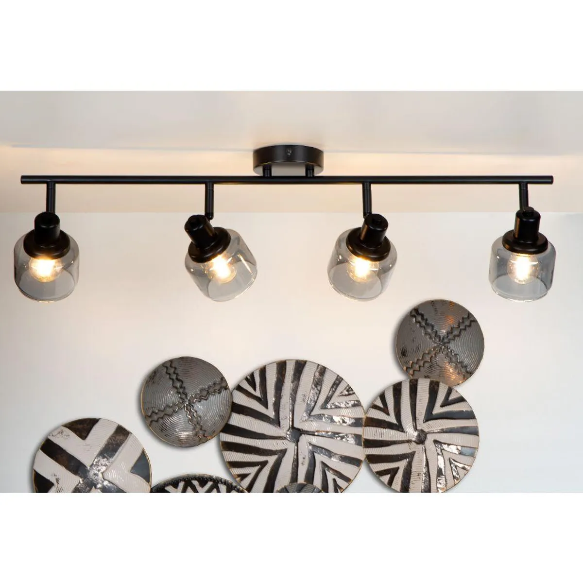 BOSCO - BARRA DIRECCIONAL BJORN NEGRO 4xE14