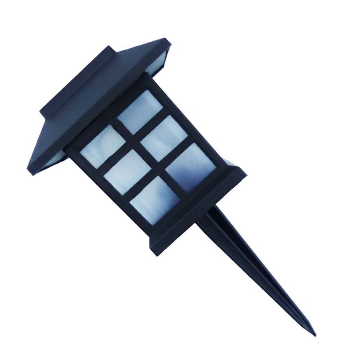 OEM - Estaca LED Solar PVC x 6 PCS Tipo Farol Medida 39cm Ideal Jardín