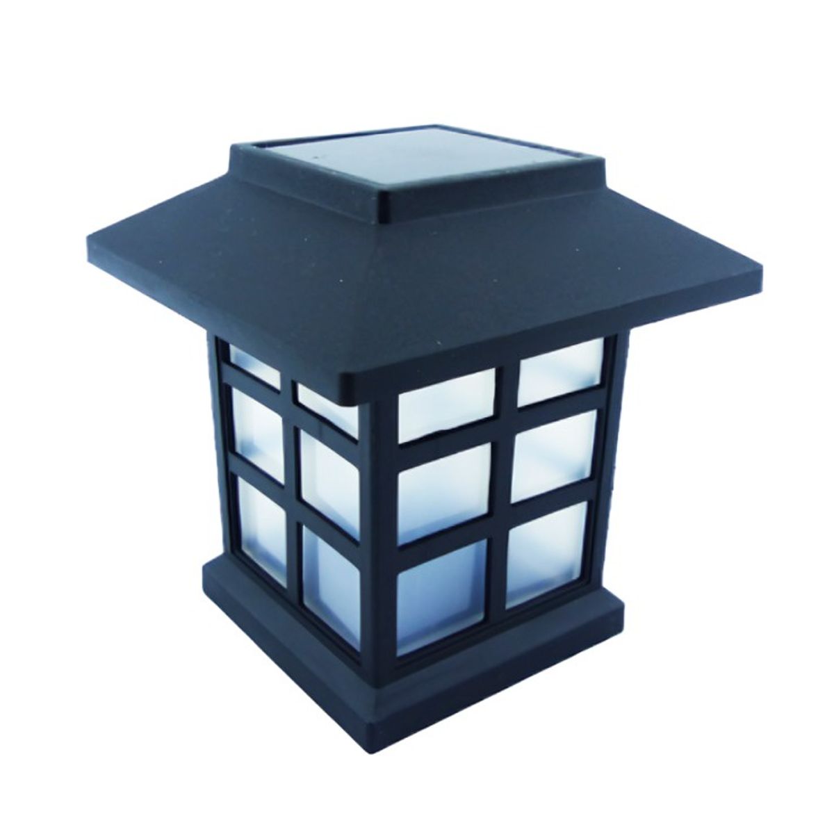 OEM - Estaca LED Solar PVC x 6 PCS Tipo Farol Medida 39cm Ideal Jardín